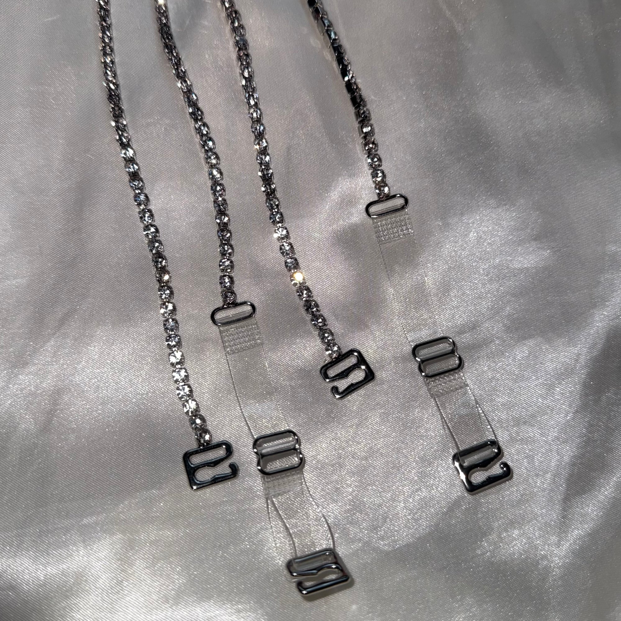 Silver Rhinestone Bra Strap