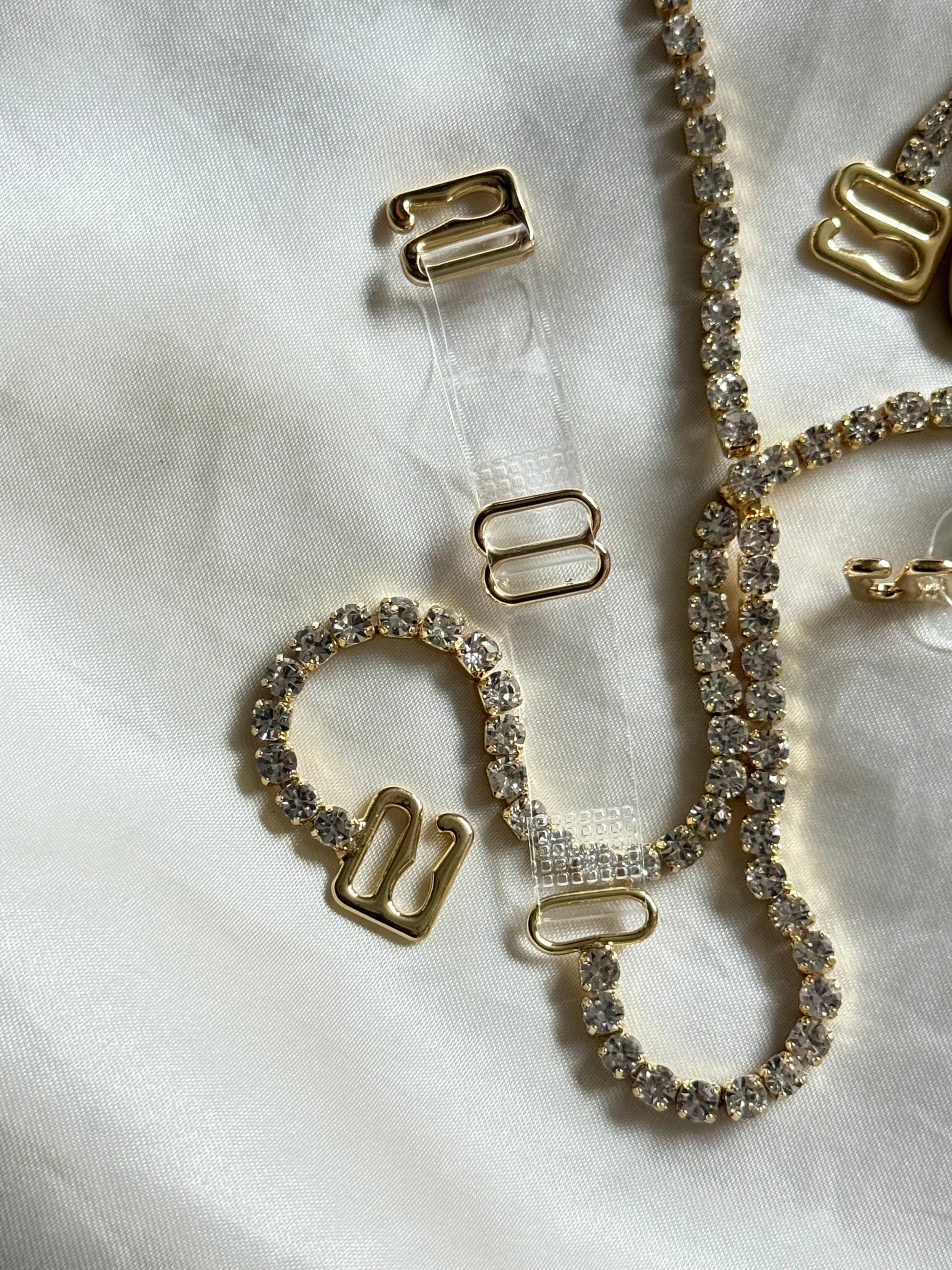 Gold Rhinestone Bra Strap