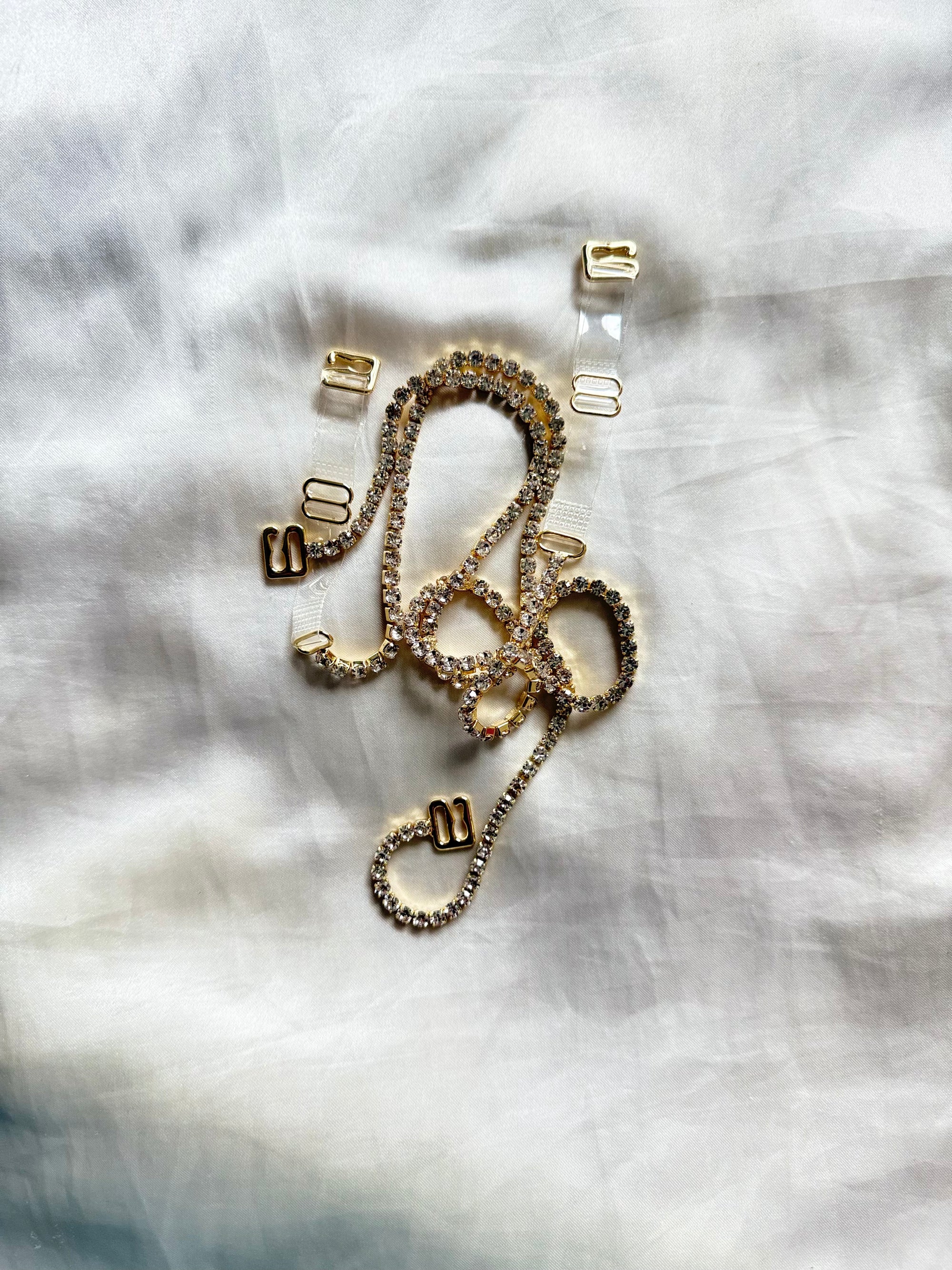 Gold Rhinestone Bra Strap