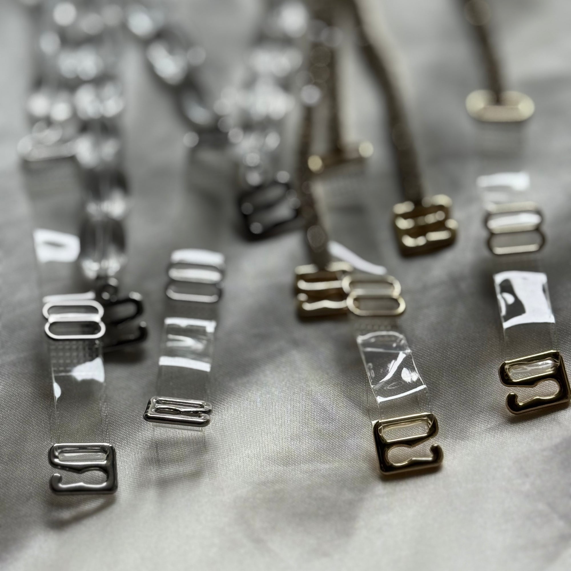 White Glass Pearl Bra Straps Pair