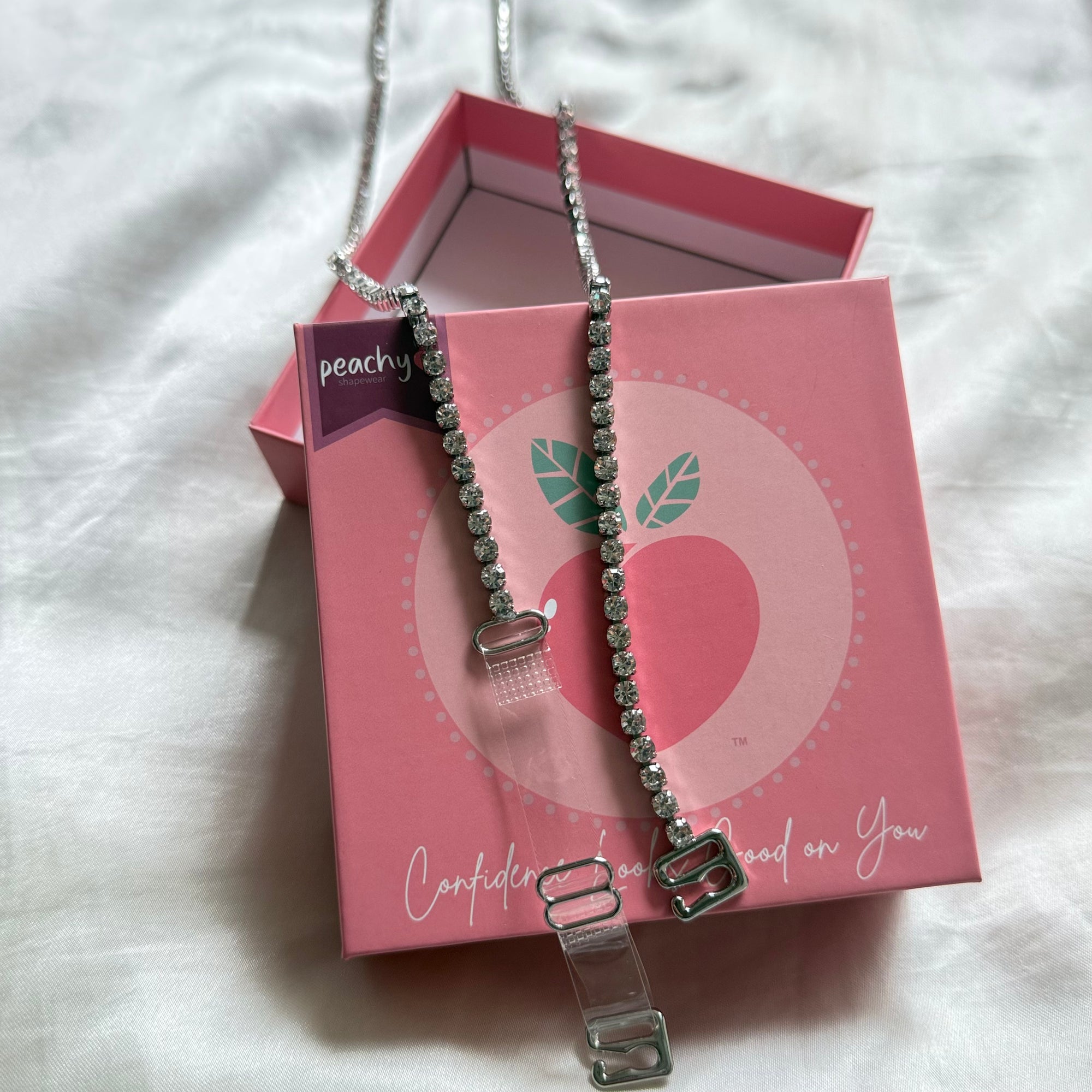 Silver Rhinestone Bra Strap