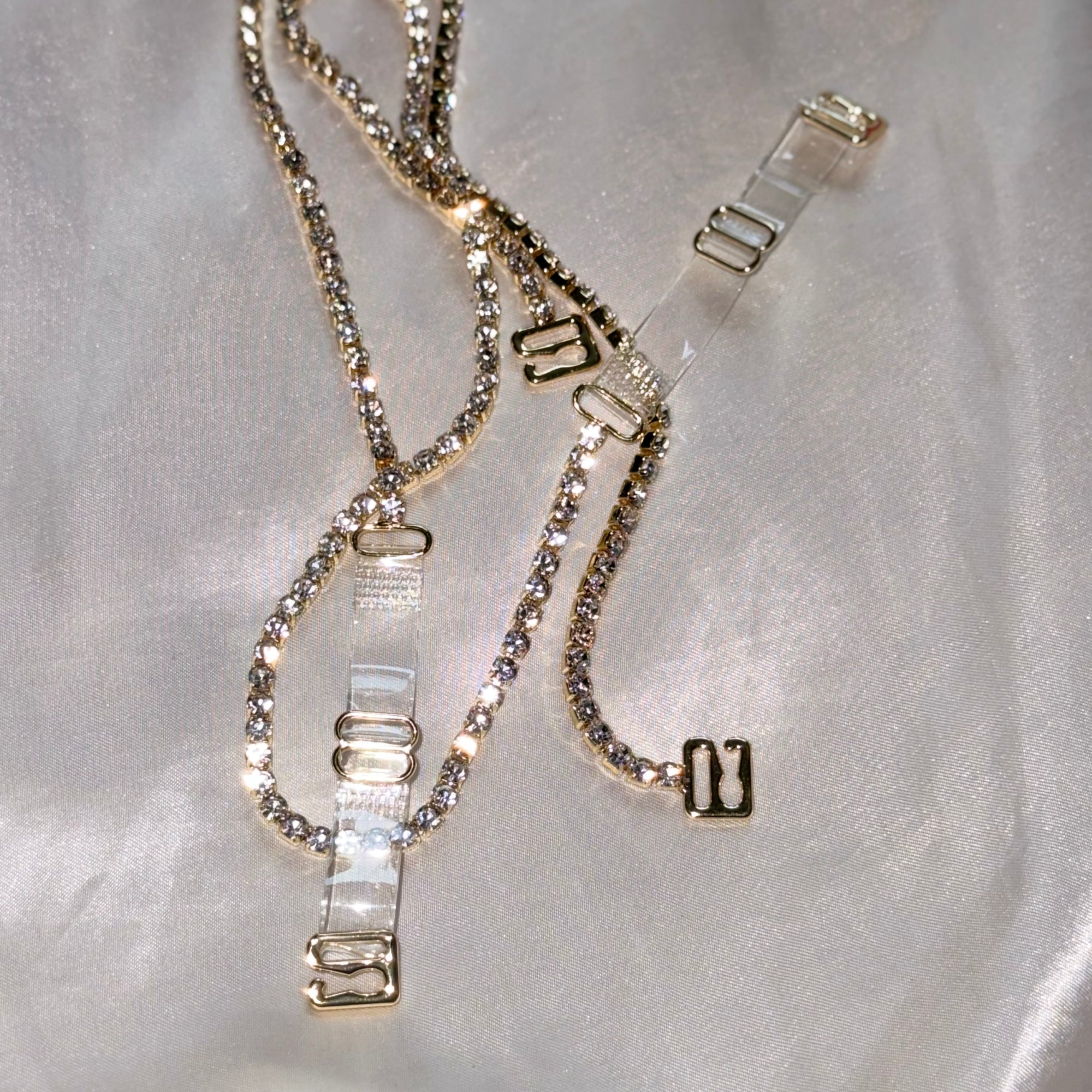 Gold Rhinestone Bra Strap