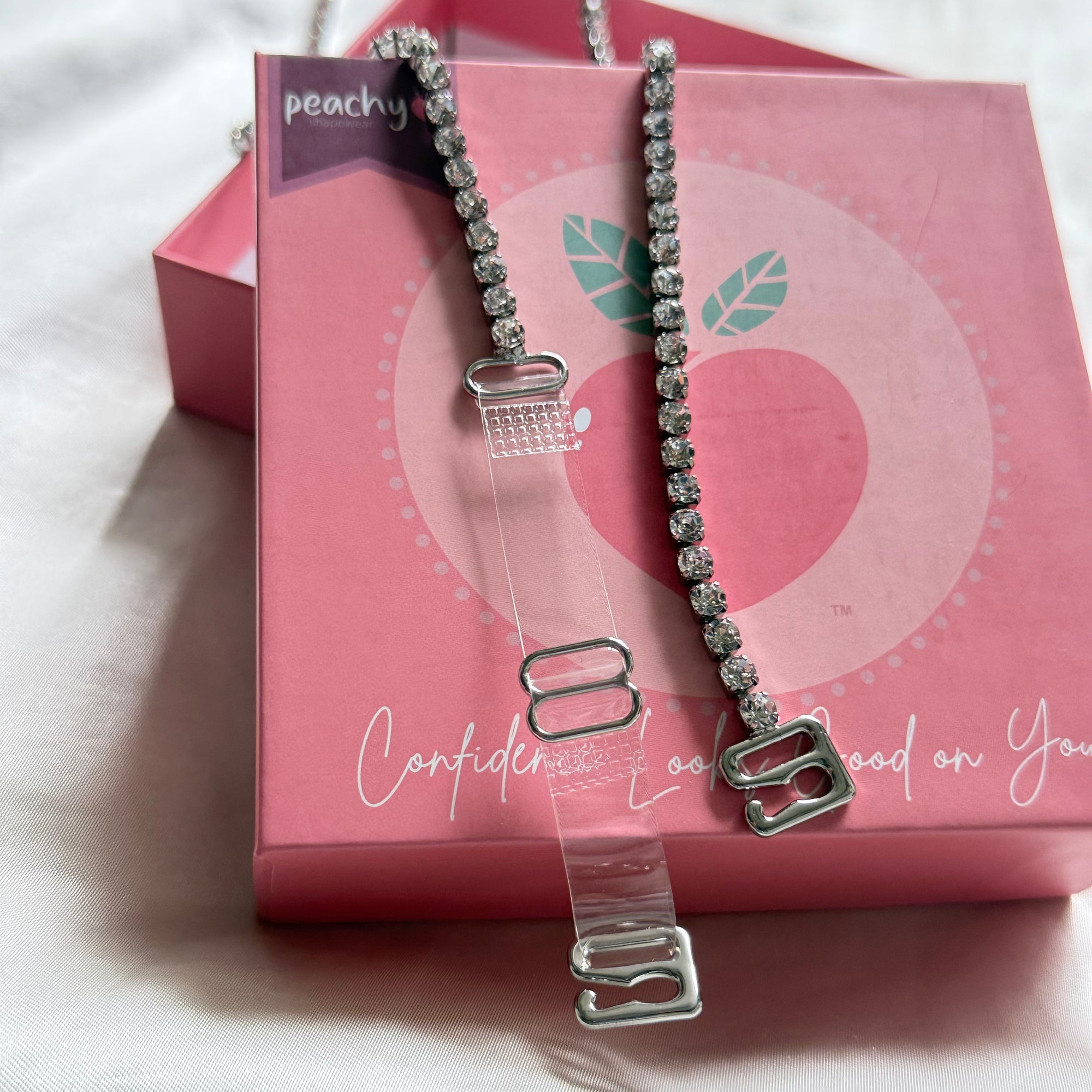 Silver Rhinestone Bra Strap