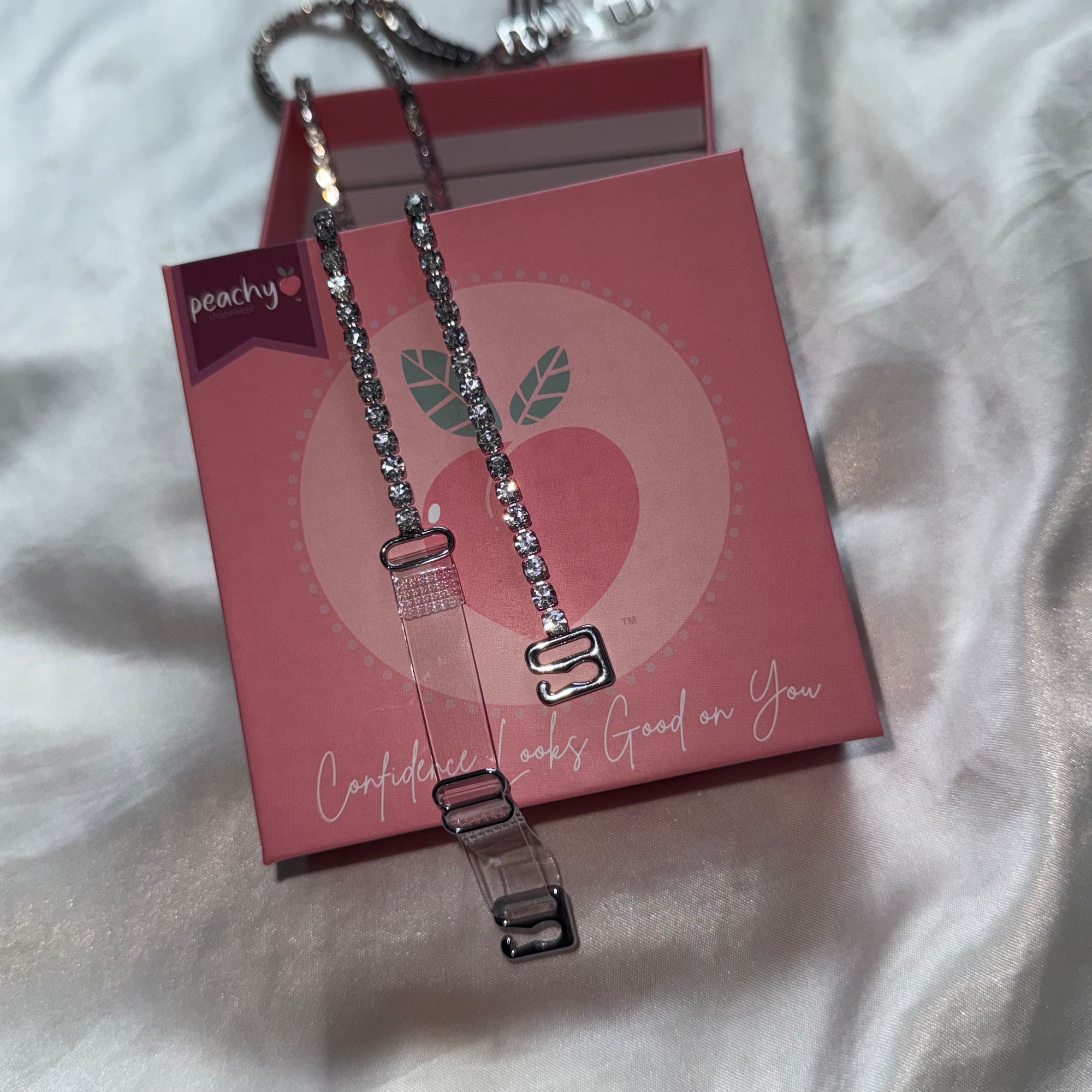 Silver Rhinestone Bra Strap