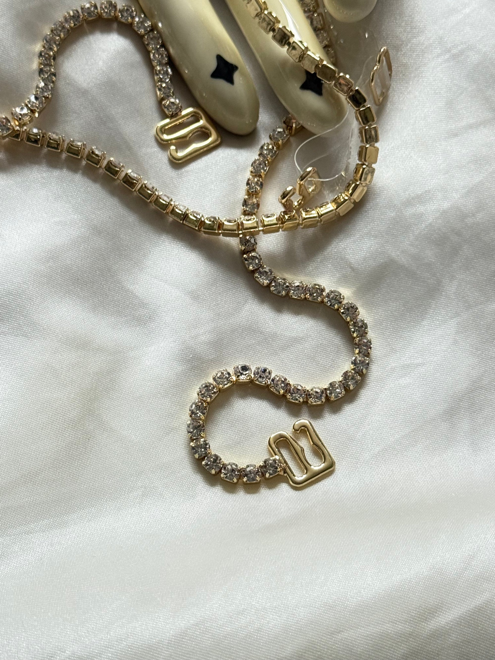 Gold Rhinestone Bra Strap