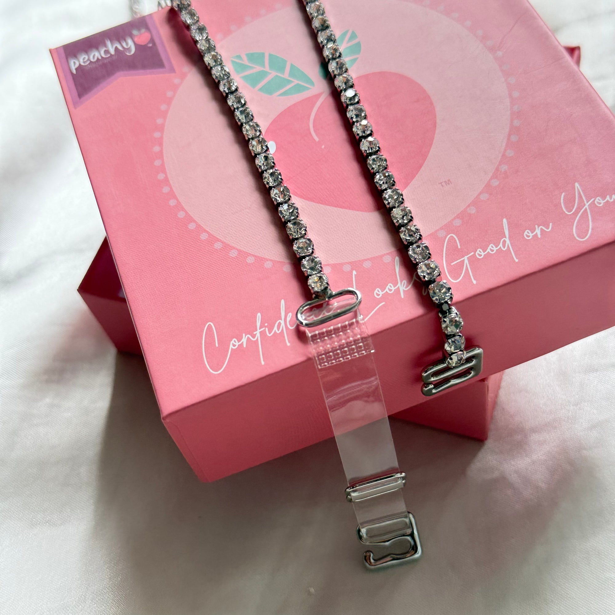 Silver Rhinestone Bra Strap