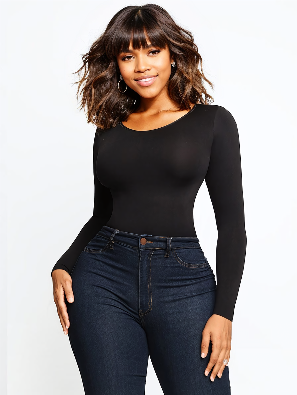 Wholesale Seamless Bodysuit Long Sleeve Slim Corset Shapewear Bodysuit