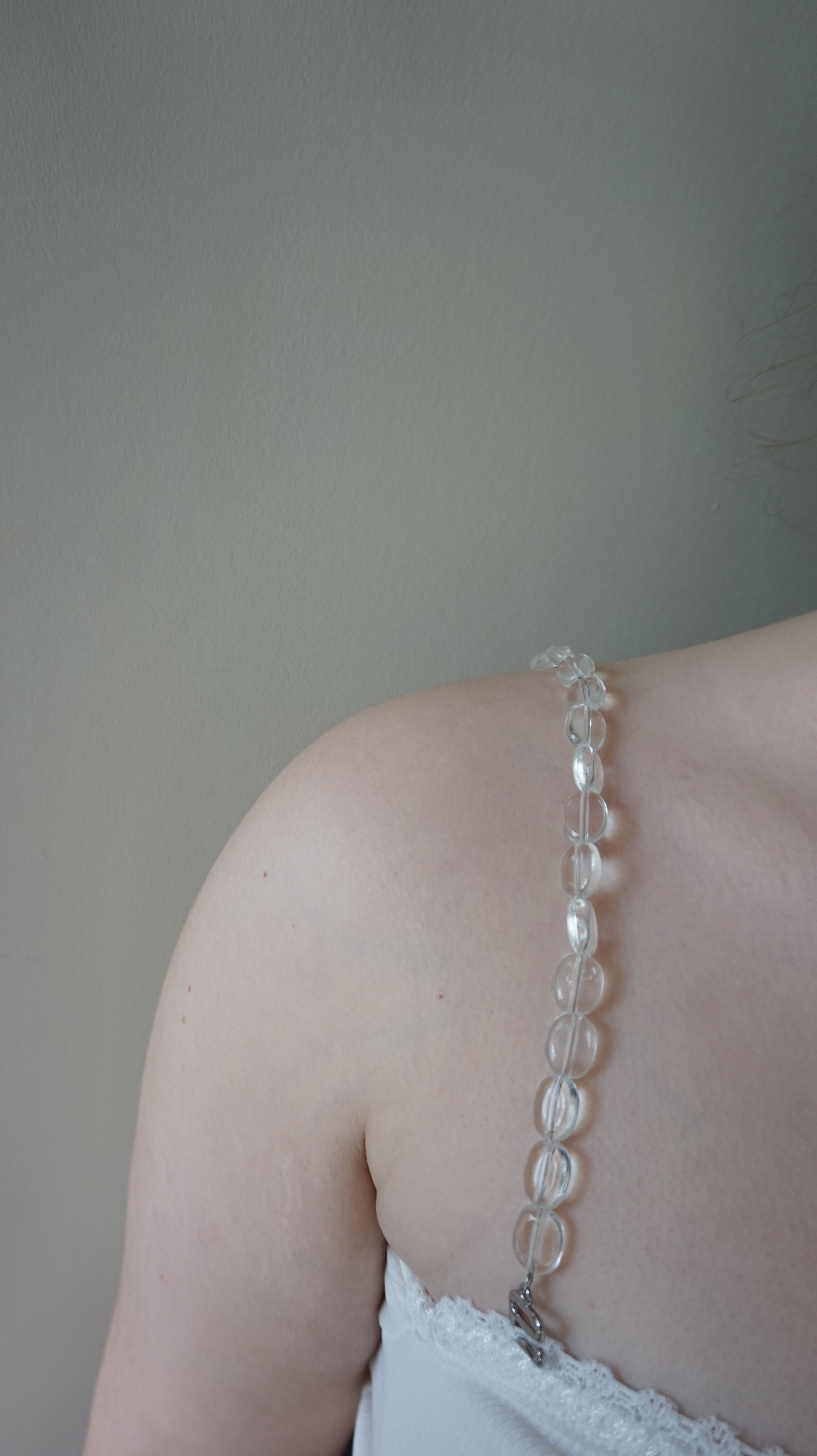 Transparent  Pearl Bra Strap