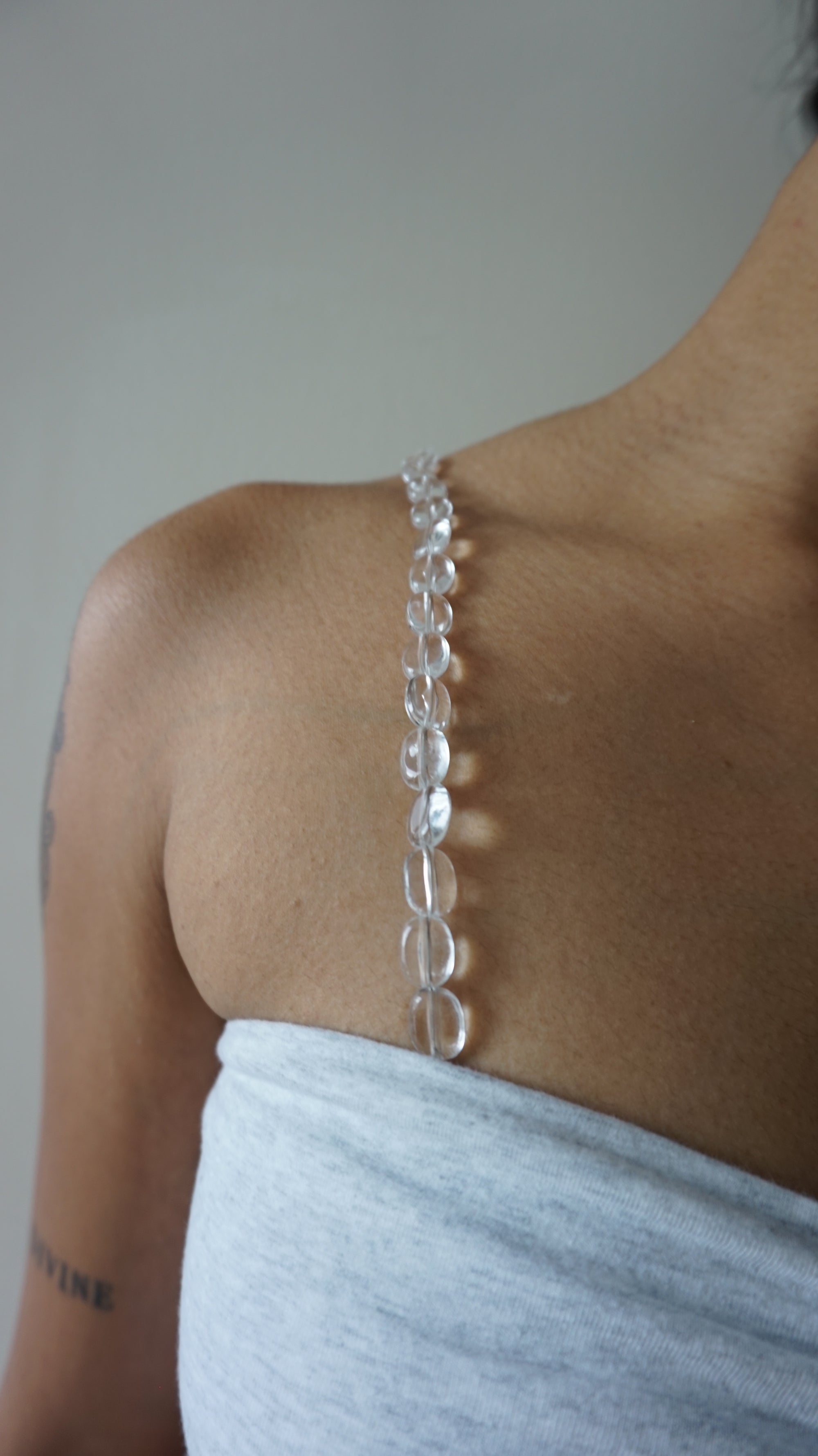 Transparent  Pearl Bra Strap