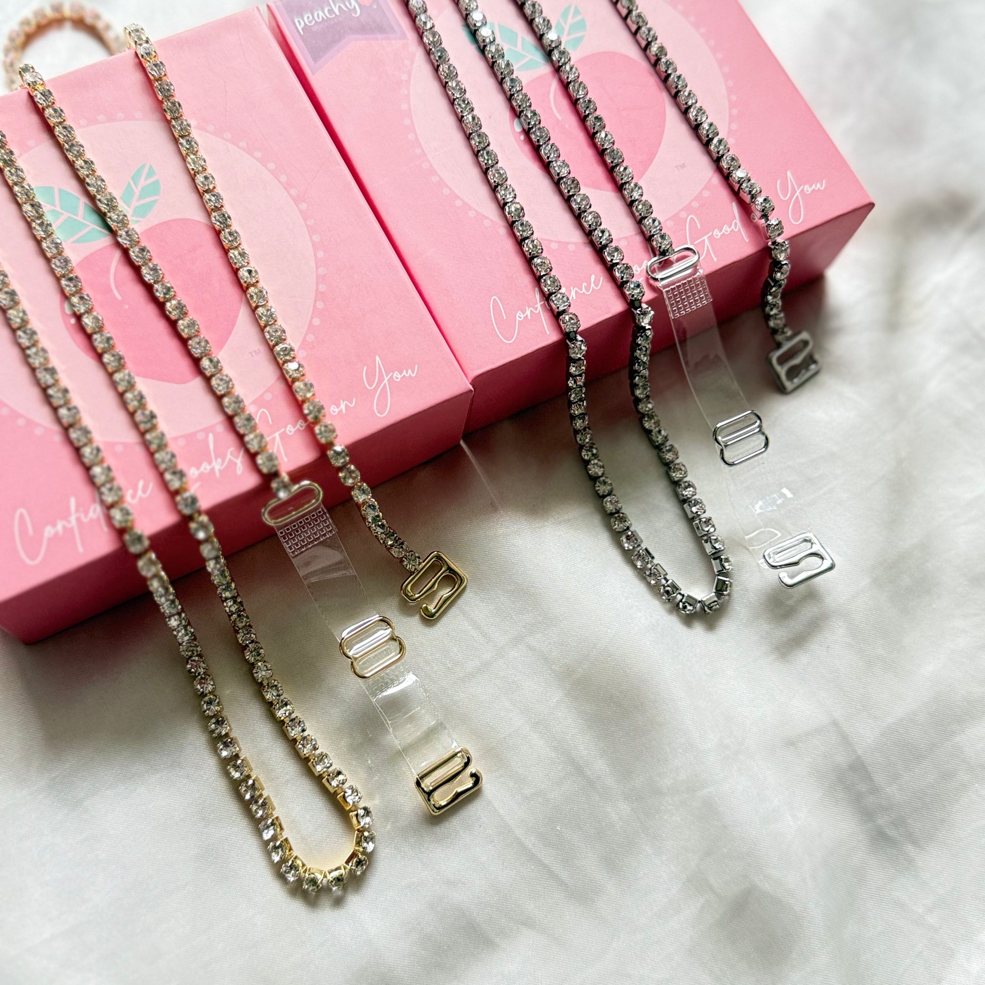 Gold Rhinestone Bra Strap