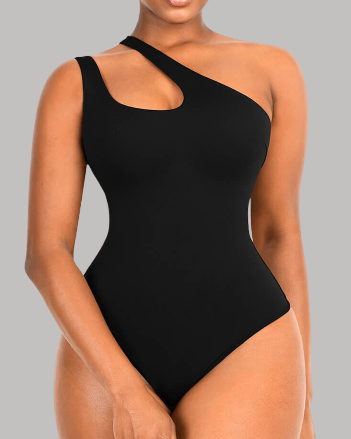 Wholesale Square Neck Long Sleeve Sleek Thong Bodysuit