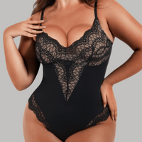 Sexy Lace Deep-V Neck Bodysuit