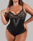 Sexy Lace Deep-V Neck Bodysuit