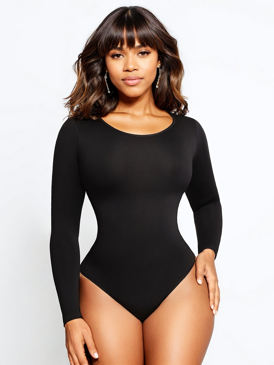 Wholesale Seamless Bodysuit Long Sleeve Slim Corset Shapewear Bodysuit