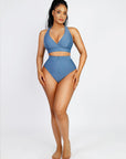 Wholesale Zip Front Bikini Tummy control Bottom