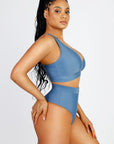 Wholesale Zip Front Bikini Tummy control Bottom