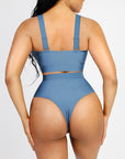 Wholesale Zip Front Bikini Tummy control Bottom
