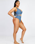 Wholesale Zip Front Bikini Tummy control Bottom