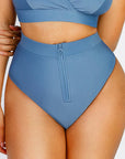 Wholesale Zip Front Bikini Tummy control Bottom
