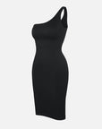 Wholesale Seamless One-Shoulder Waist Trimming Mini Shaper Dress