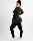Wholesale Deep V-neck High Stretchy Seamless Tummy Control Jumpsuit