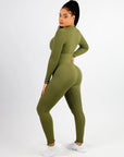 Wholesale Deep V-neck High Stretchy Seamless Tummy Control Jumpsuit