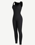 Wholesale Fashion Zipper Front Slit Sports Sauna Jumpsuit