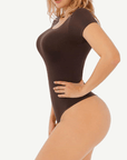 Wholesale Seamless One-Piece Short-Sleeved Thong Bodysuit