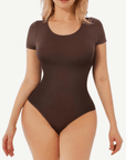 Wholesale Seamless One-Piece Short-Sleeved Thong Bodysuit