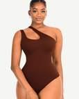 Wholesale One-shoulder Cut Out Shapewear Bodysuit