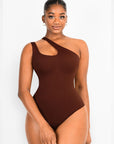 Wholesale One-shoulder Cut Out Shapewear Bodysuit