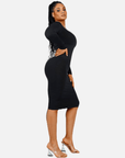 Wholesale Seamless Square Neck Long Sleeve Dress