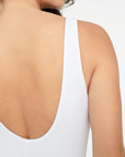 Wholesale One-piece Swimsuit Built-in Elastic Mesh in the Abdomen With Removable Cups