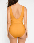 Wholesale One-piece Swimsuit Built-in Elastic Mesh in the Abdomen With Removable Cups