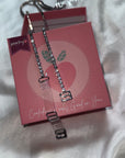 Silver Rhinestone Bra Strap