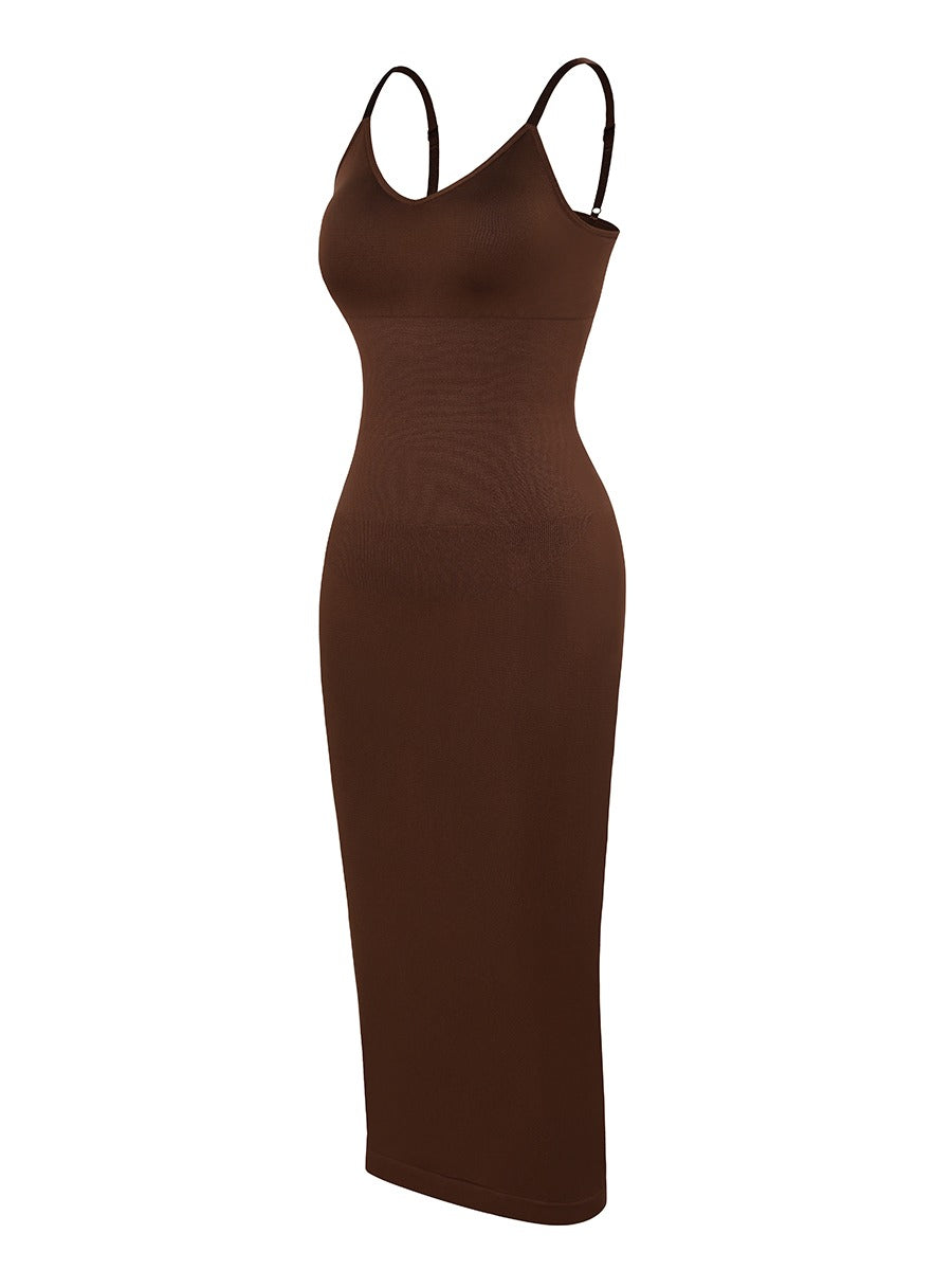 shaper dress bodycon maxi Maxi Bodycon Shaping Dress With Side Slit