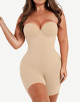 Wholesale Back Smoothing Underwire Cup Push Up Bra Strapless Shortie Bodysuit