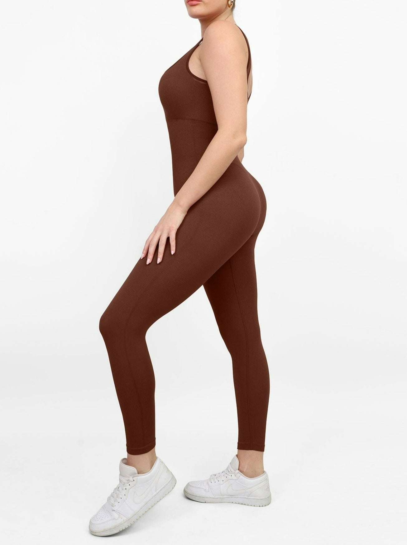 Wholesale Seamless Square Neck One Piece Sport Jumpsuit