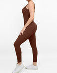 Wholesale Seamless Square Neck One Piece Sport Jumpsuit