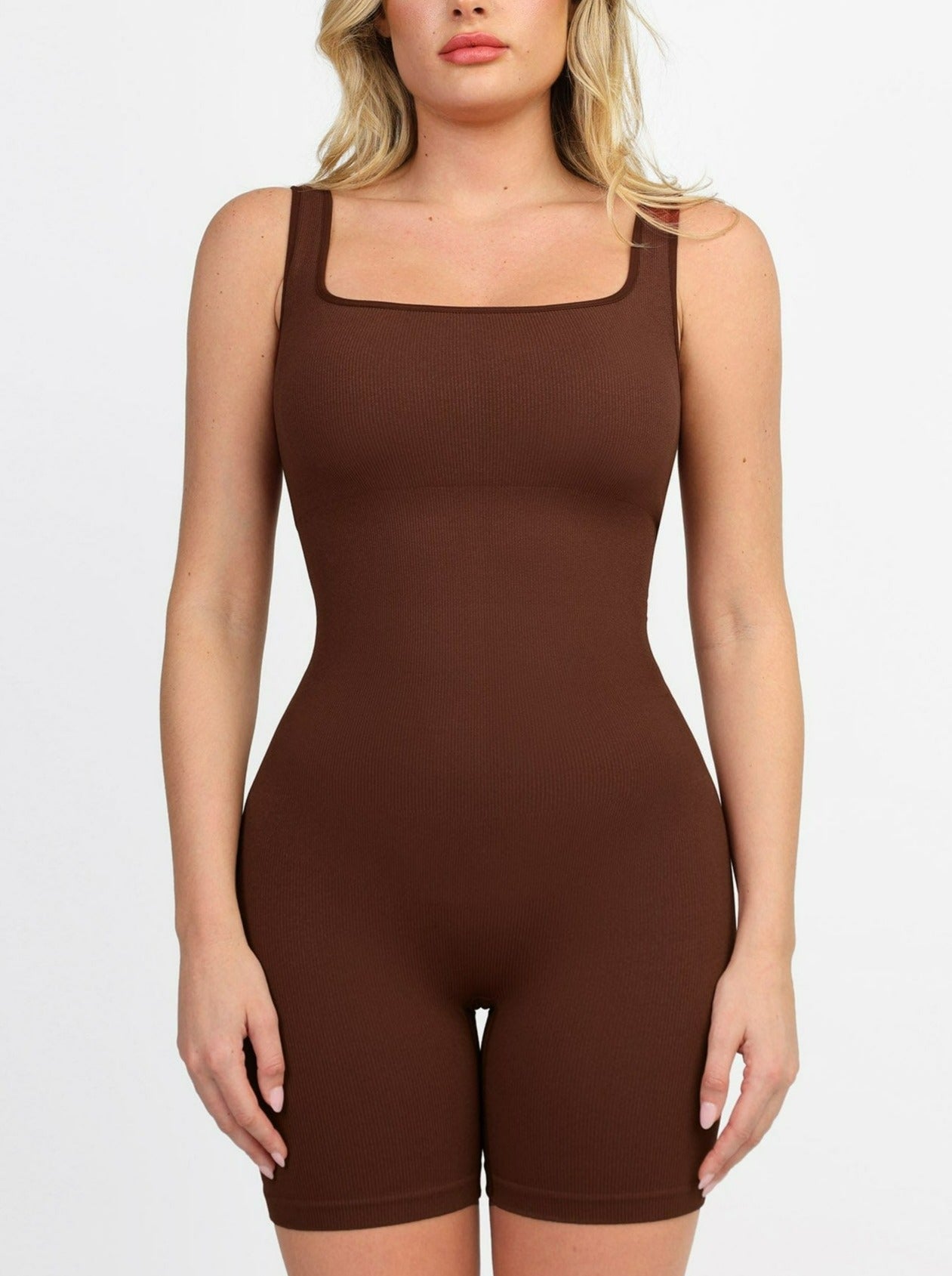 Wholesale Seamless Square Neck One Piece Sport Romper Or Jumpsuit