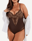 Wholesale Sexy Lace Deep-V Neck Bodysuits