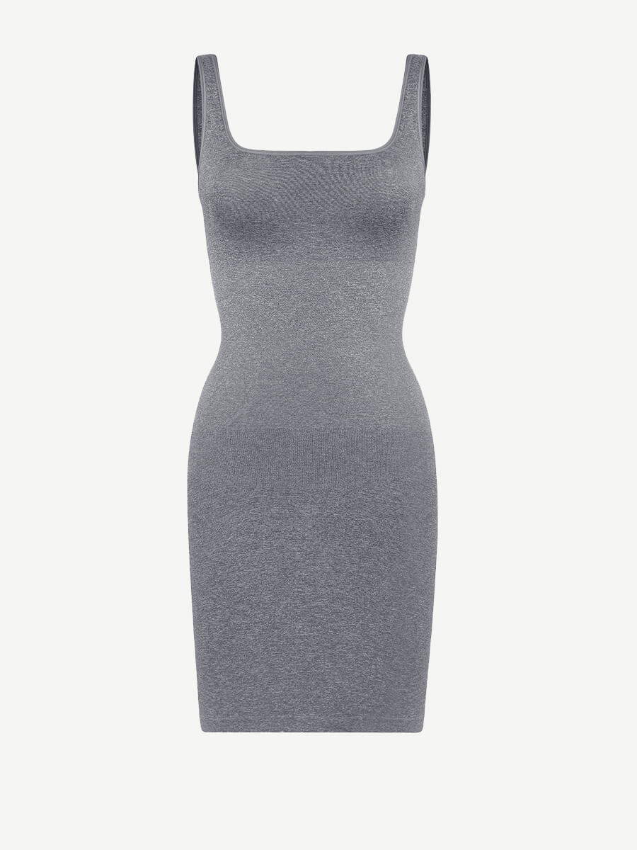 Snatching Square-neck Shaper Dress – Peachy Shapewear