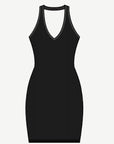 Wholesale Seamless Halter Neck Deep U Outer Wear Dress