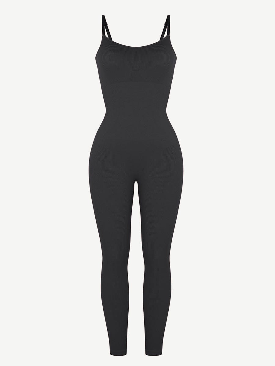 V-neck Seamless Tummy Control Jumpsuit – Peachy Shapewear