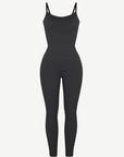 Wholesale High Stretchy Seamless Sling Tummy Control Jumpsuit Removable cup pads