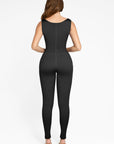 Wholesale Fashion Zipper Front Slit Sports Sauna Jumpsuit