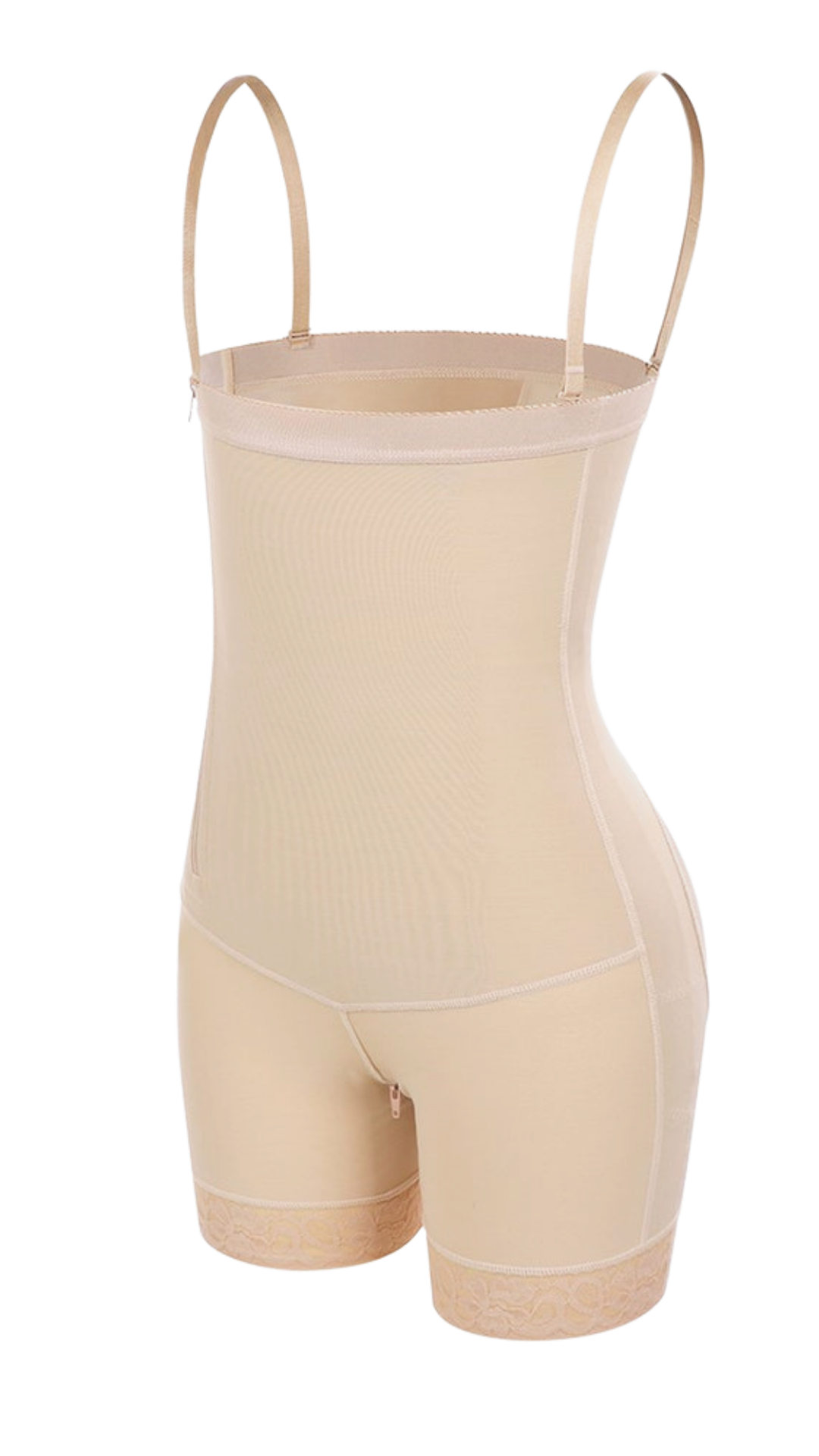 Women's Open-Bust Mid-Thigh Bodysuit Full Slip Body Shaper Shapewears (A  XL) (C L)