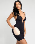 Wholesale Low-cut Back Body Shaper with Built-in Removable Fake Buttocks and Crotch Pads