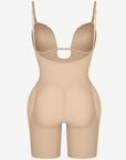 Wholesale Low-cut Back Body Shaper with Built-in Removable Fake Buttocks and Crotch Pads