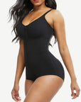 Wholesale Large Size Full Body Shaper Fajas Front Zipper Smooth Abdomen
